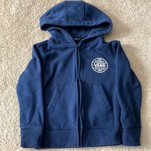Vans navy sweatshirt. Zip up. Size 2T.